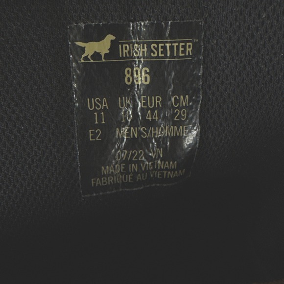 Irish Setter Wingshooter 896 Brown Leather Boots Mens 11 E2 Waterproof 400g - Picture 11 of 14